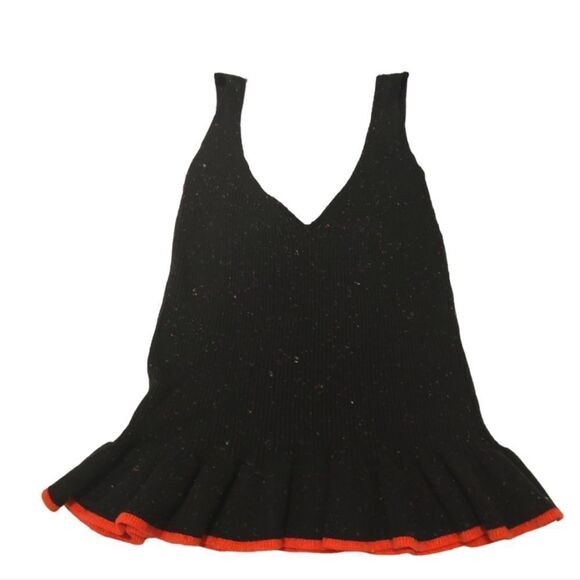 REVOLVE John + Jenn NWT Knit Sweater Tank Ruffled V Neck US S - Picture 2 of 4